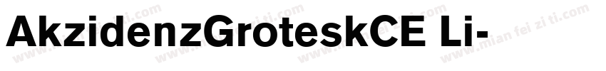 AkzidenzGroteskCE Li字体转换